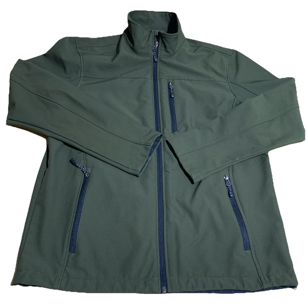 Swiss Tech Softshell‎ Jacket Men's M (38-40) Green Coat Full Zip